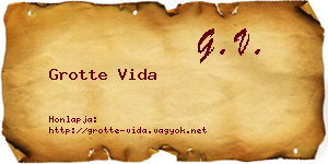 Grotte Vida névjegykártya